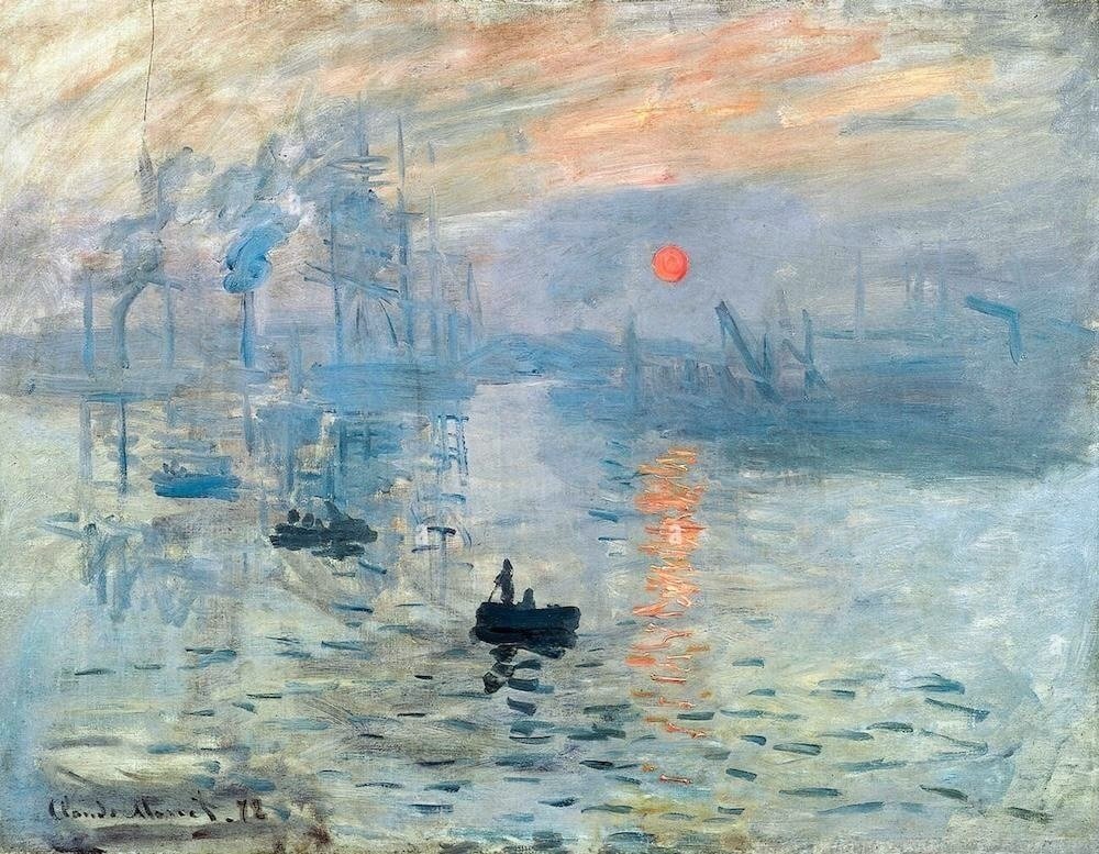Matahari terbit di Le Havre dalam sapuan kuas Claude Monet